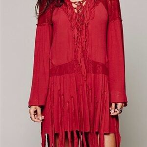 Free People Raspberry Knit Top
